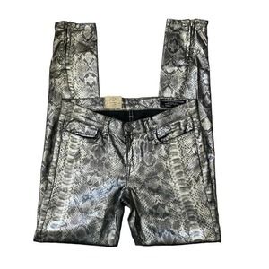 All Saints Brodie Snake Print Pants 27